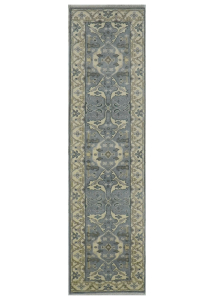 Oushak Grey/IVory Hand Knotted Runner Rug 2'7" x 9'9"