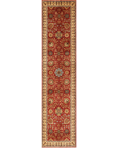Ellora Indo Persian Style Rust Hand Knotted Runner Rug 2'7" x 9'1"