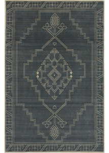 Giza Earth Charcoal/Charcoal Woven Rug 4'9" x 7'4"