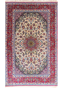 Isfahan Silk Base Hand Knotted Rug 6'9" x 10'9"