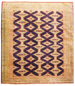 Baluch Hand Knotted Square Rug 3'10" x 4'3"