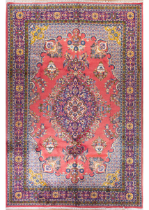 Mahal Red Hand Knotted Rug 6'11" x 10'5"