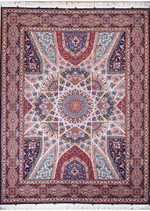 Gonbad Tabriz Multi Handmade Rug 5'1" x 6'8"