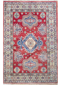 Kazak Hand Knotted Afghan Rug