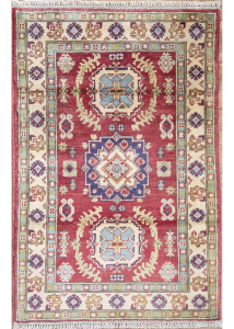 Kazak Wool Hand Knotted Afghan Rug