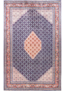 Ardabil Medallion Navy Blue Hand Knotted Persian Rug