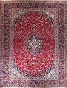 Kashan Fine Hand Knotted Rug 9'10" x 13'0"