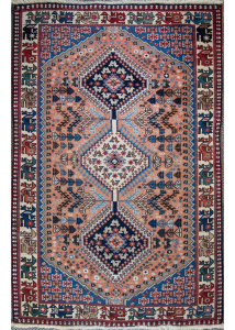 Yalameh Hand Knotted Rug 3'4" x 4'11"