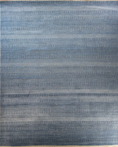 Grass Blue/Ivory Hand Knotted Rug 9'0" x 12'8"