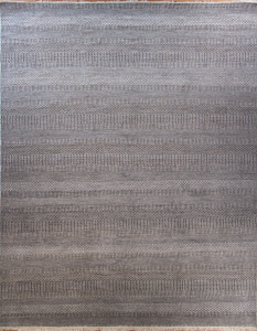 Grass Charcoal/Ivory Hand Knotted Rug 9'3" x 12'0"