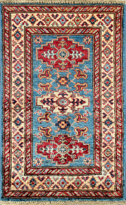 Kazak Jali Super Wool Hand Knotted Pakistani Rug