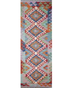 Kilim Maimana Wool Hand Knotted Runner Pakistani Rug