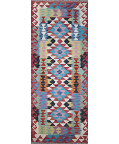 Kilim Maimana Wool Hand Knotted Runner Pakistani Rug