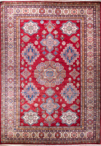 Kazak Jali Super Wool Hand Knotted Pakistani Rug