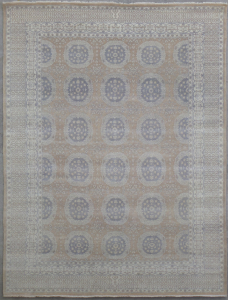 Khotan Brown/Ivory Hand Knotted Rug 8'10" x 12'6"