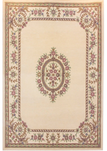 Aubusson Sangam Ivory Hand Knotted Rug