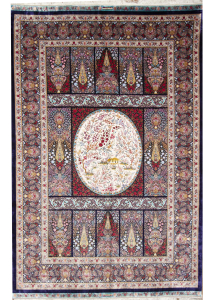 Qum Golestan Power Loom and Handmade Persian Rug