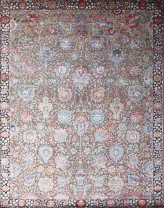 Oxidized Camel/Multi Hand Knotted Rug 7'5" x 9'11"