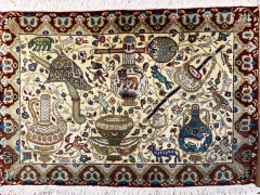 Tabriz Hand Knotted Rug 1'10" x 2'8"