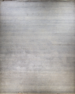 Grass Light Grey/Ivory Hand Knotted Rug 7'10" x 10'3"