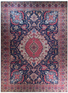 Tabriz Semi-Antique Wool Hand Knotted Persian Rug