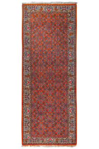 Bijar Wool Hand Knotted Runner Persian Rug