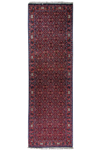 Bijar Wool Hand Knotted Runner Persian Rug