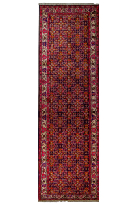 Bijar Wool Hand Knotted Runner Persian Rug