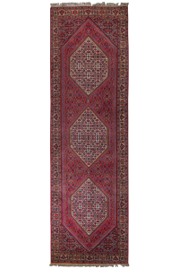 Bijar Wool Hand Knotted Runner Persian Rug