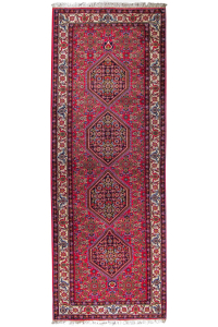 Bijar Wool Hand Knotted Runner Persian Rug