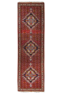 Bijar Wool Hand Knotted Runner Persian Rug