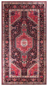 Toyserkan Semi-Antique Medallion Blue Wool Hand Knotted Persian Rug