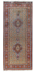 Moud Wool Hand Knotted Runner Persian Rug