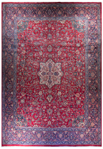 Mahal Red Wool Hand Knotted Persian Rug