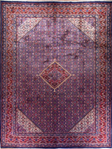 Mahal Red Wool Hand Knotted Persian Rug