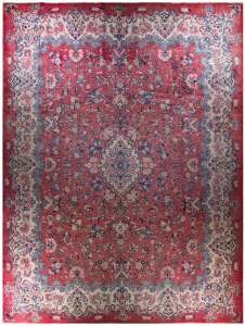 Mahal Red Wool Hand Knotted Persian Rug