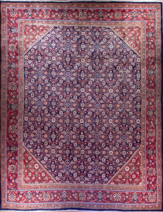 Sarough Red Wool Hand Knotted Persian Rug