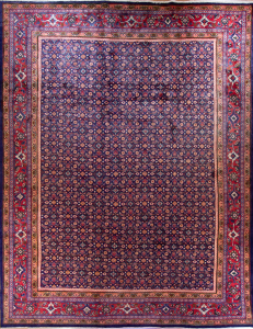 Sarough Red Wool Hand Knotted Persian Rug