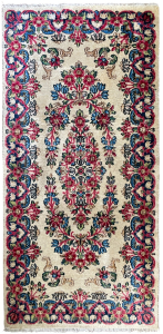 Kerman Semi-Antique Wool Hand Knotted Persian Rug