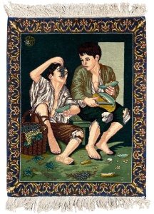 Tabriz Murillo Painting Pictorial Wool Hand Knotted Persian Rug