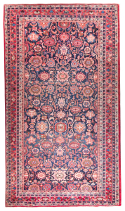 Nanaj Blue Wool Hand Knotted Persian Rug