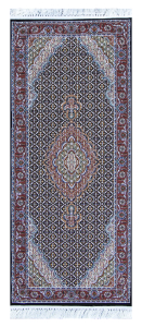 Farsan Riz Mahi Dark Blue Runner Persian Rug