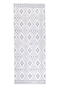 Toni 6 Monochrome Moroccan Style Printed Runner Rug