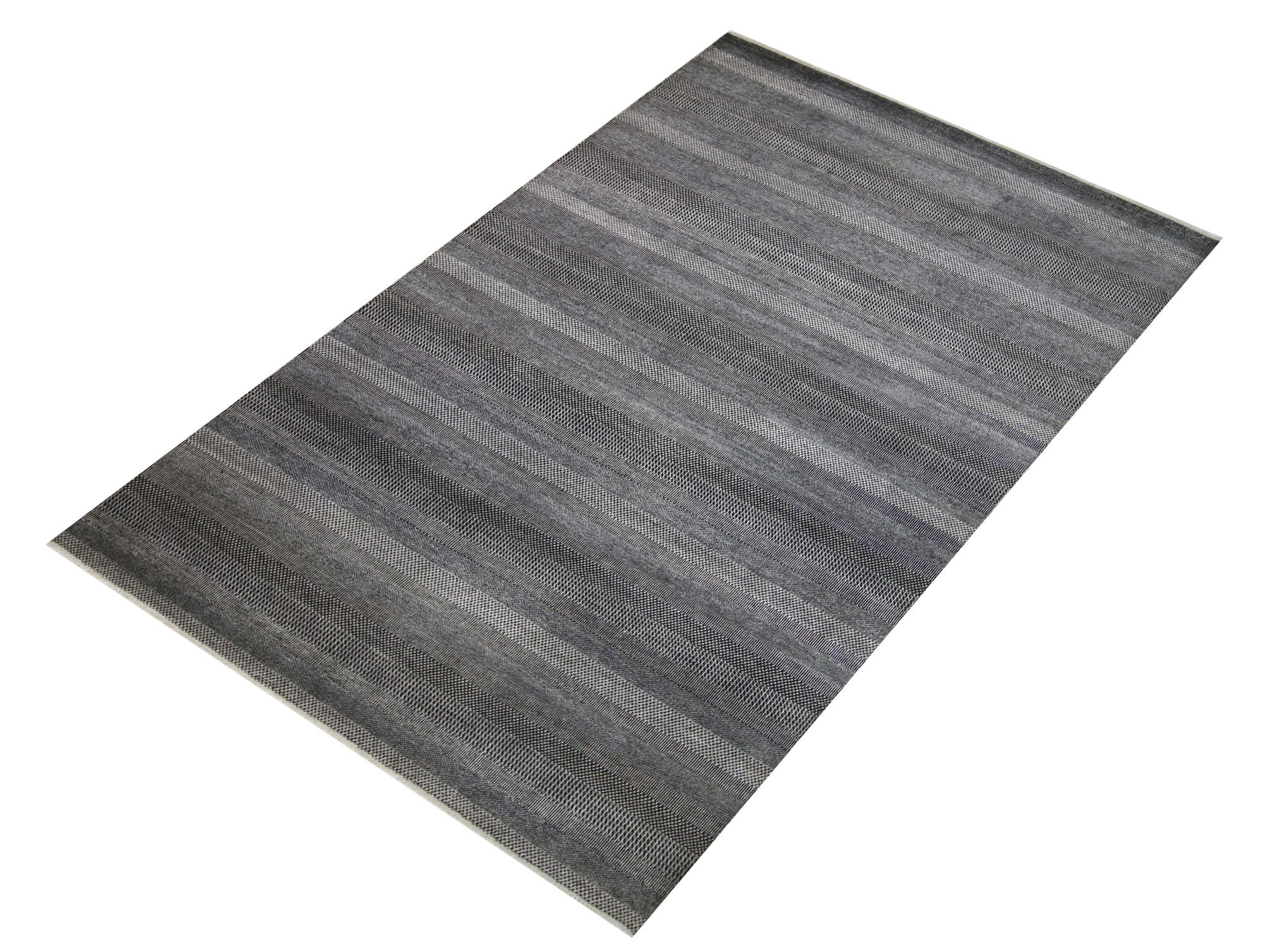 Grass Charcoal Hand Knotted Rug 9'3