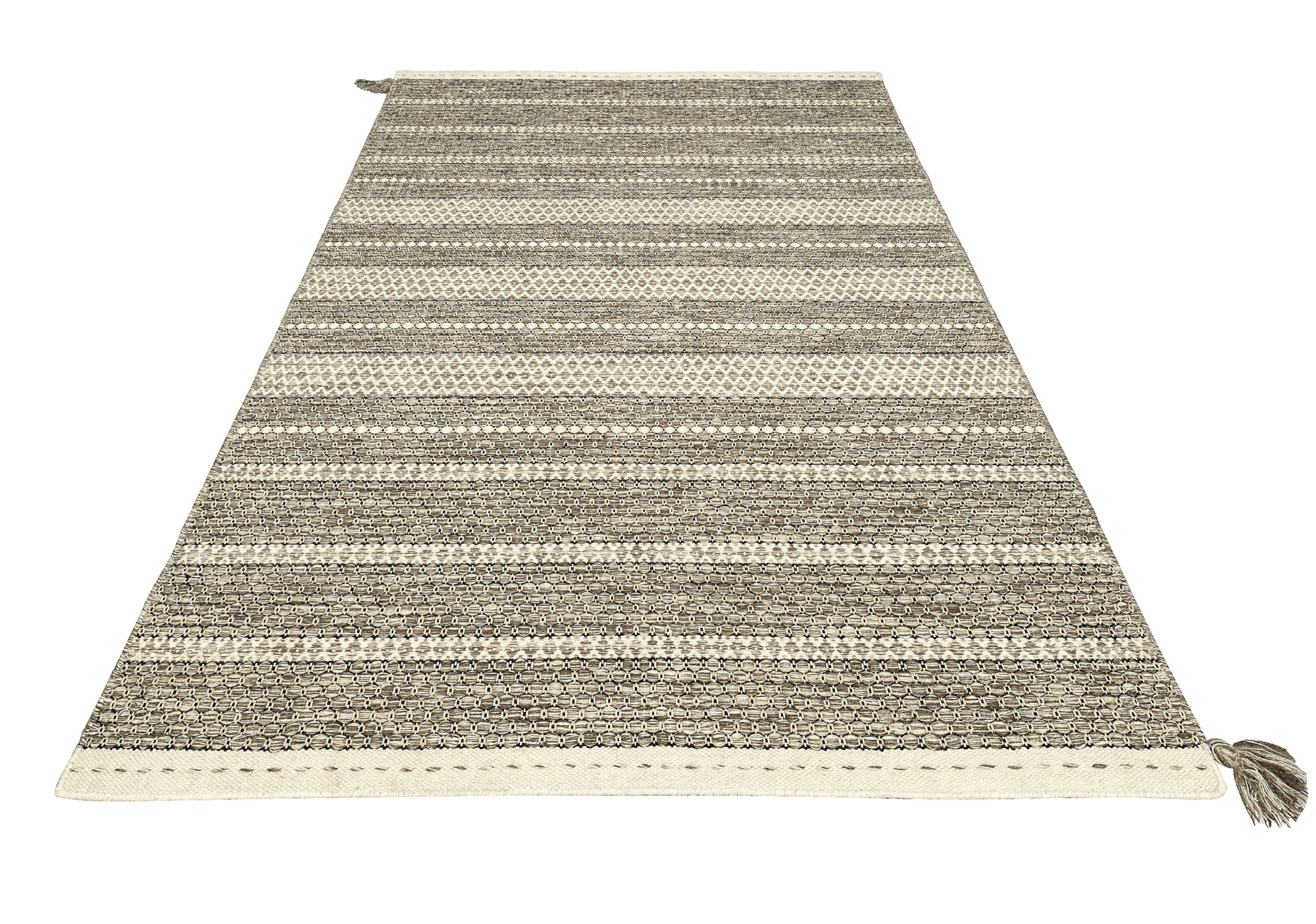 Nordique Reversible Light Grey Hand Woven Rug-Area rug for living room, dining area, and bedroom