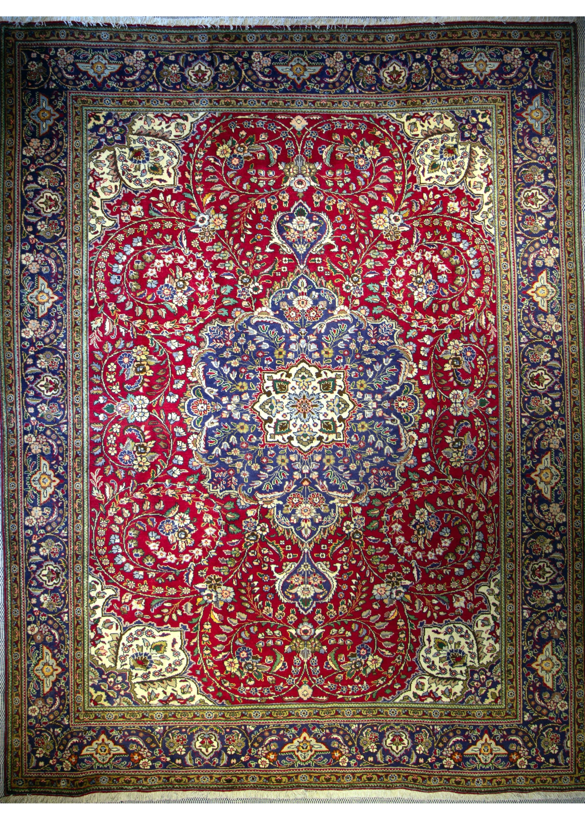 Tabriz Red Handmade Rug 8'7