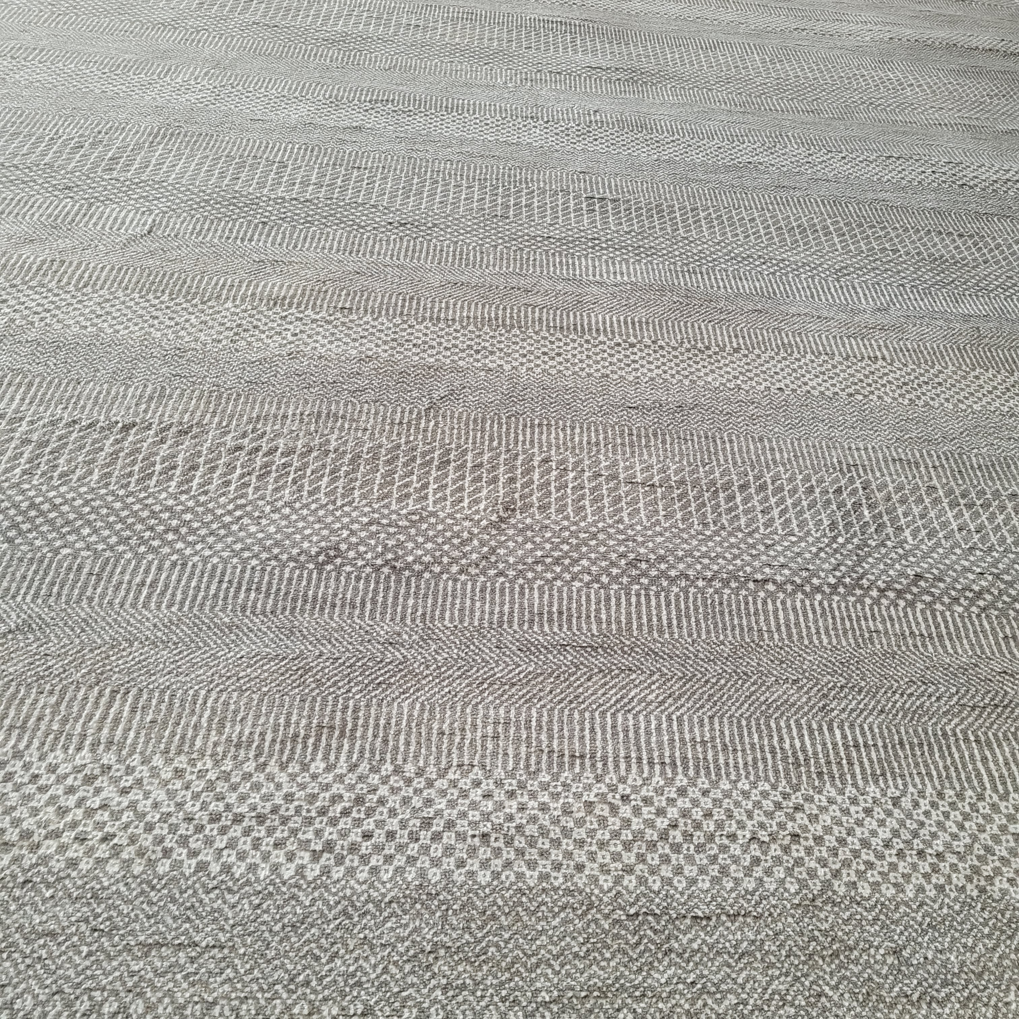 Grass Grey/Ivory Hand Knotted Rug 9'0