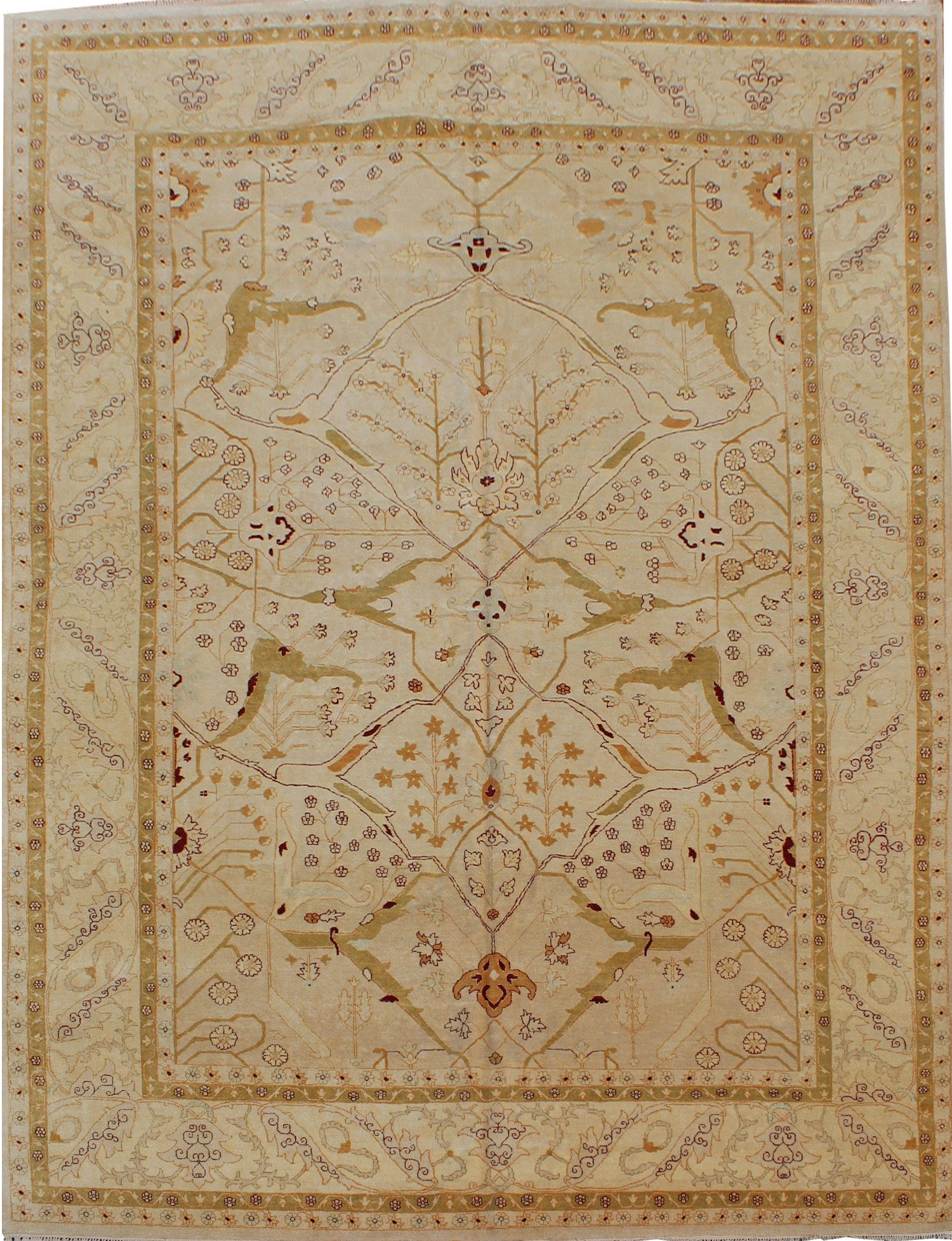 Area rug for living space and any room. Floor decor, rugs and carpets from Tabrizi Rugs. Oushak fine wool 12'0