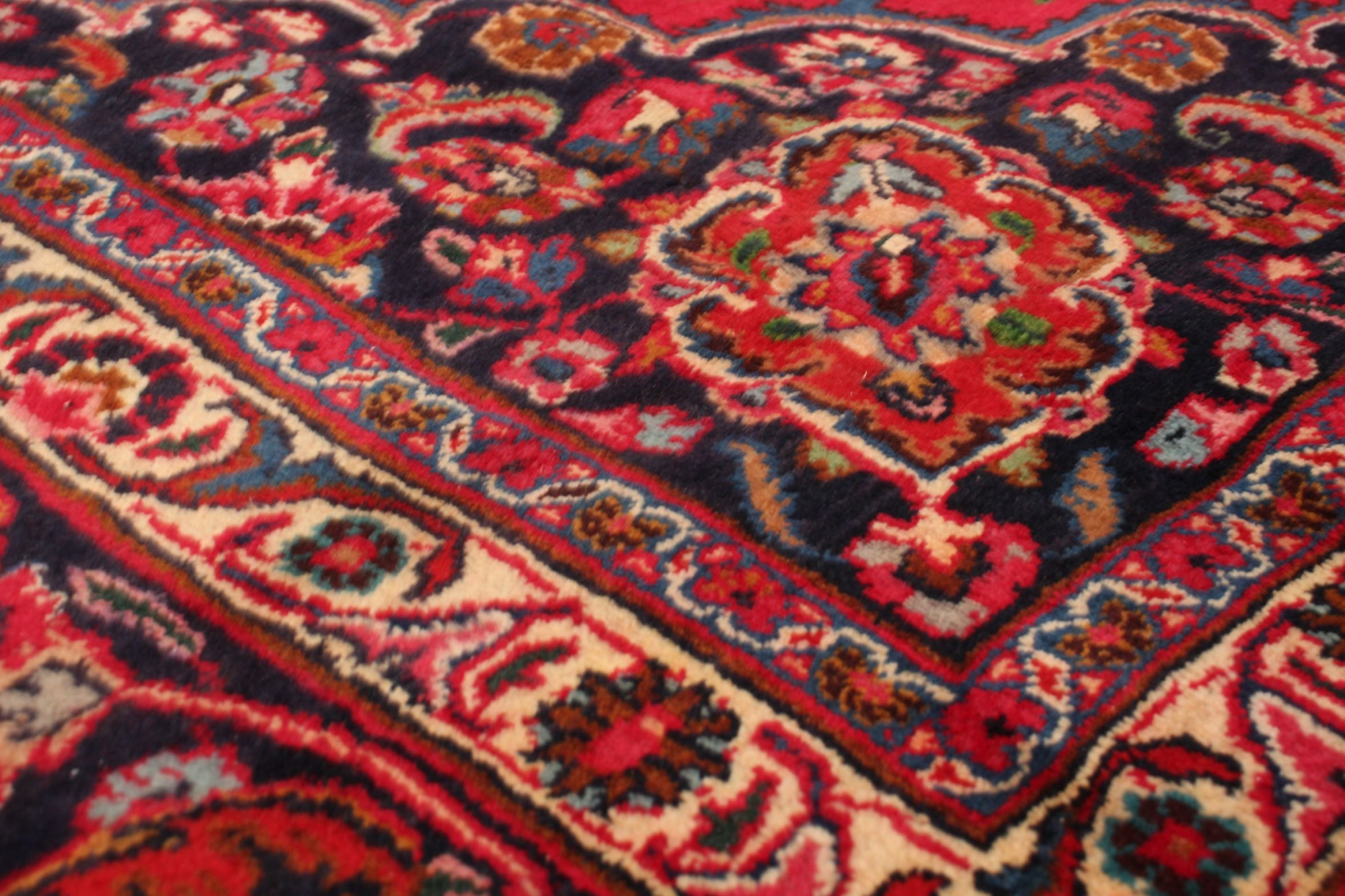 Mashad Hand Knotted Square Rug 8'2