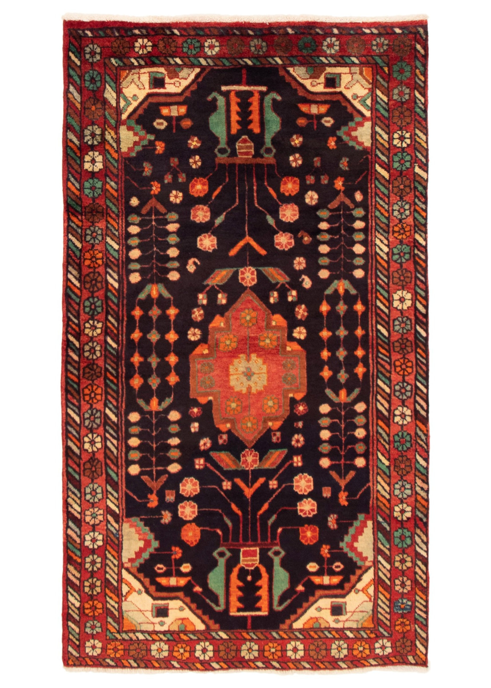 Mahal Hand Knotted Rug 4'1